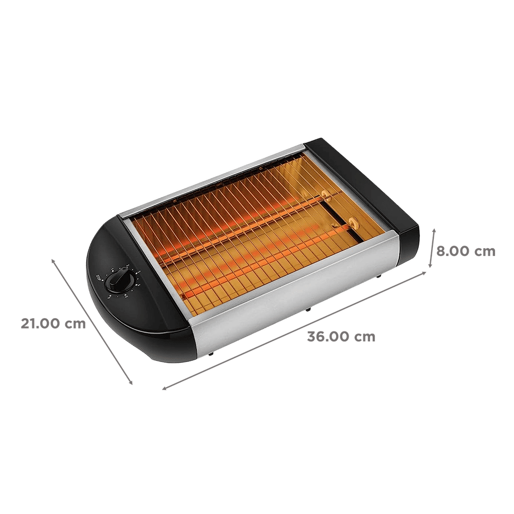 Buy WARMEX Toasty 600W 4 Slice Open Toaster with Two Quartz Heating